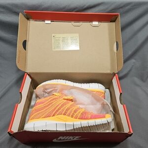 Nike Free Flyknit Chukka Orange Womens Size 8